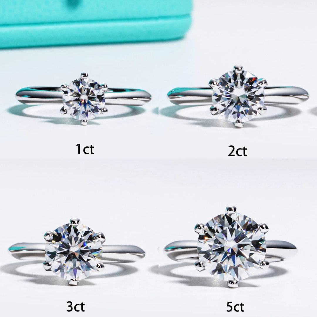 L'Elegante Solitario Moissanite Luxury Gift Set (5 Pezzi)