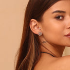 Sunflower Pearl & Zircon Stud Earrings