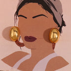 Elegant Stainless Steel Hollow Earrings – Gold and Silver