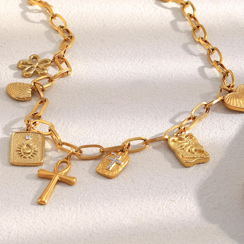 Blossom Cross Necklace