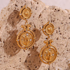 Angel Heart Key Drop Earrings