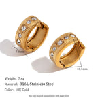 Twist Lace Rhinestone Hoop Earrings