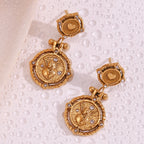 Angel Heart Key Drop Earrings