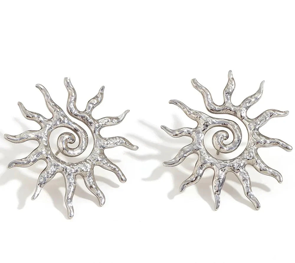 Orecchini a Perno Girasole