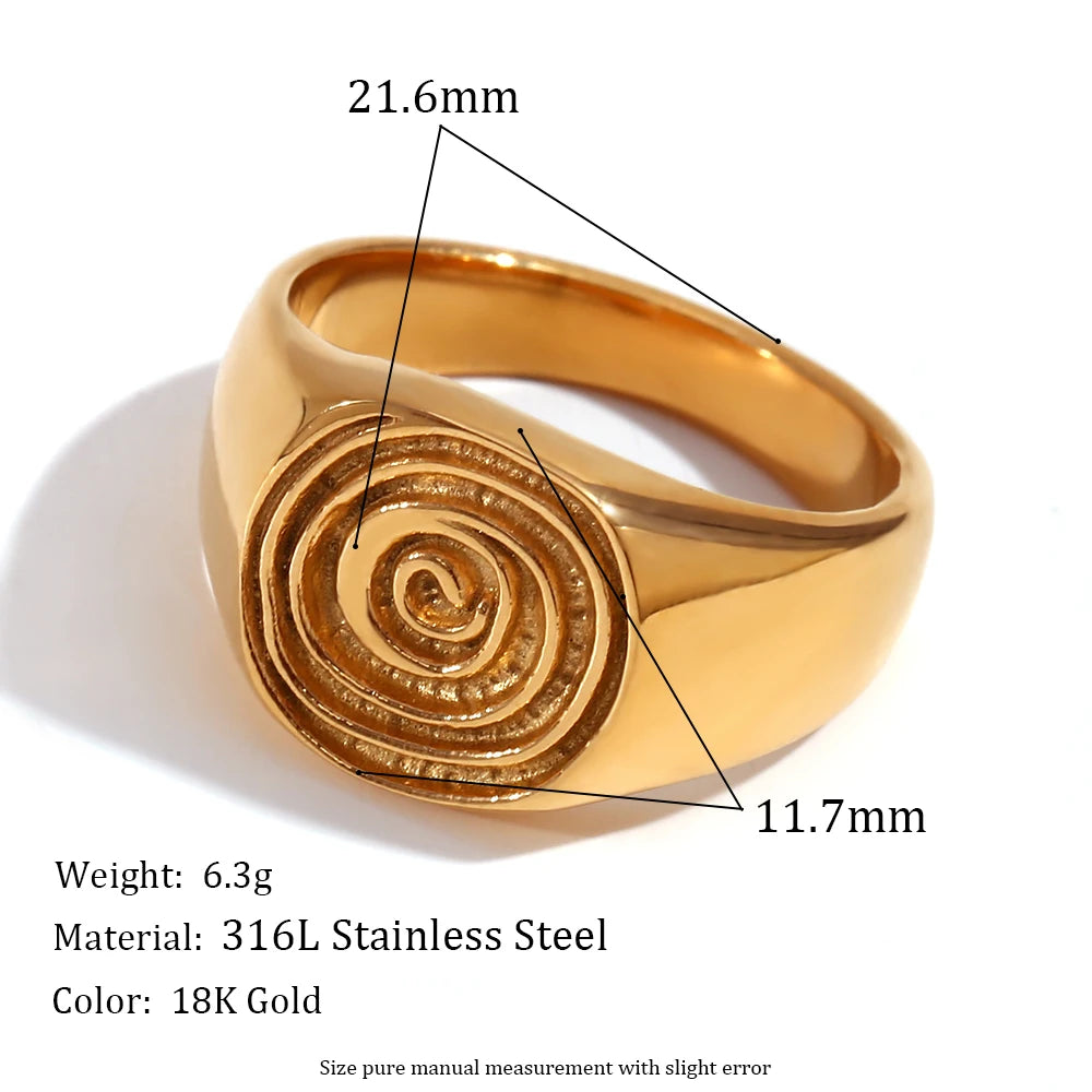 Fingerprint Ripple Ring