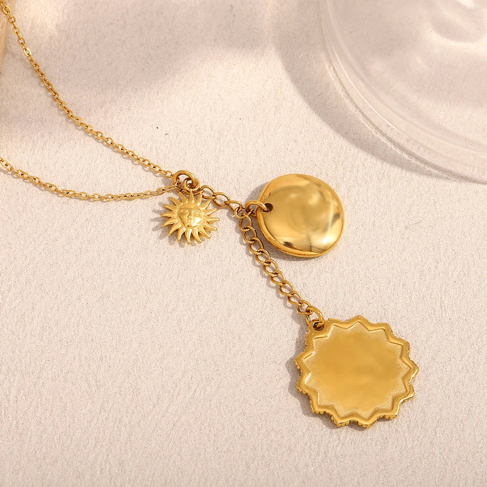 Sun Moon Star  Pendant Necklace