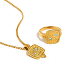 Sun Moon Star Necklace Ring