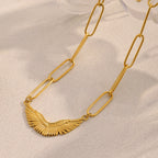 Winged Initial Necklace