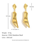 Creative 316L Stainless Steel High Heel Shoe Shaped Earrings