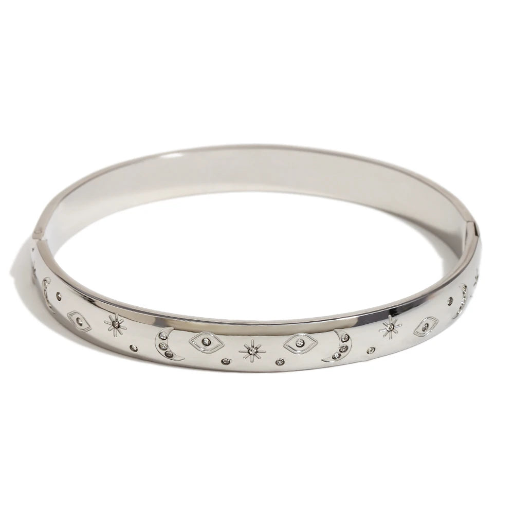 Star Sun Moon Open Bangle