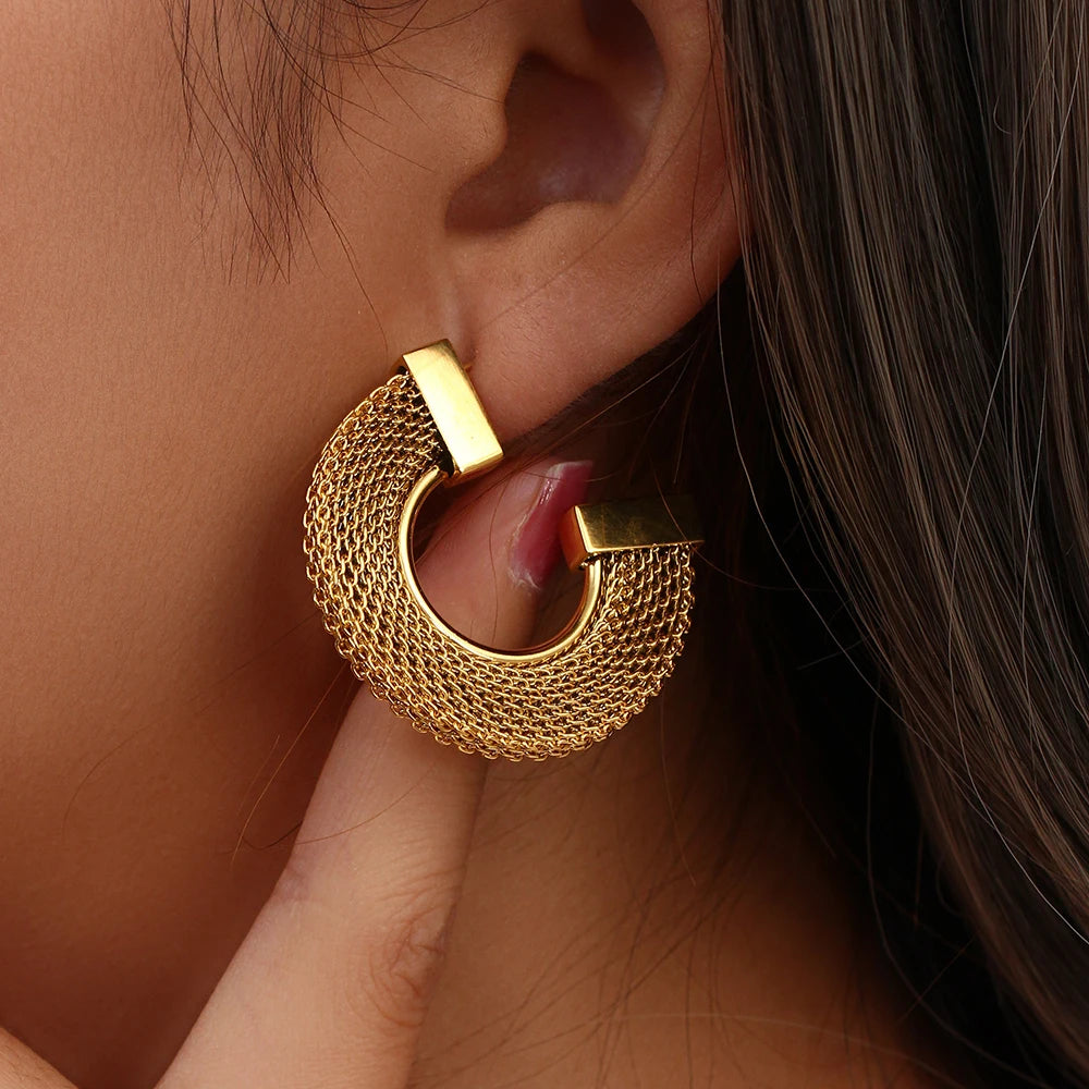 Mesh Statement Earrings