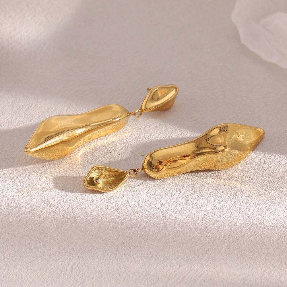 Creative 316L Stainless Steel High Heel Shoe Shaped Earrings