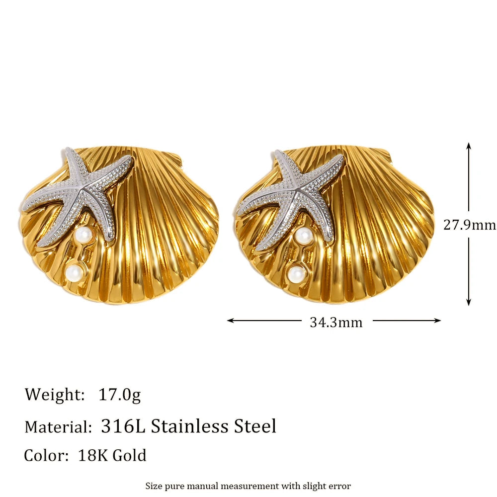 Pearl Ocean Series Earrings Set