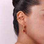 Halo Zircon Hollow Ear Clip