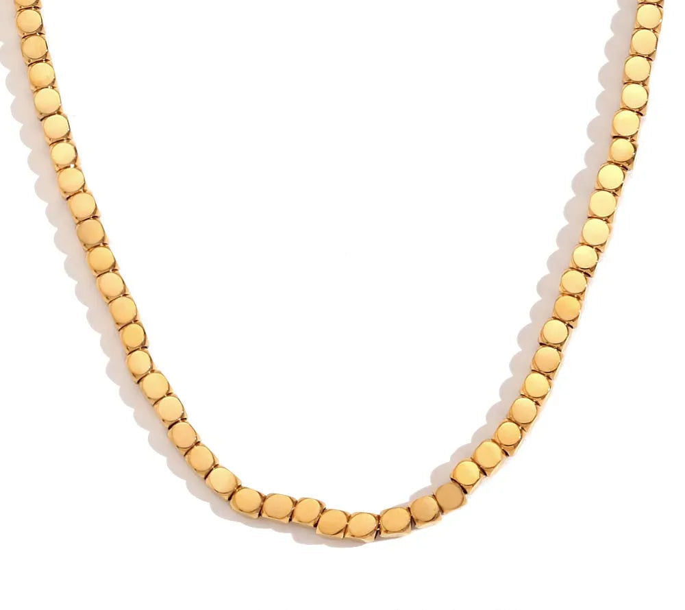 Golden Cube Necklace