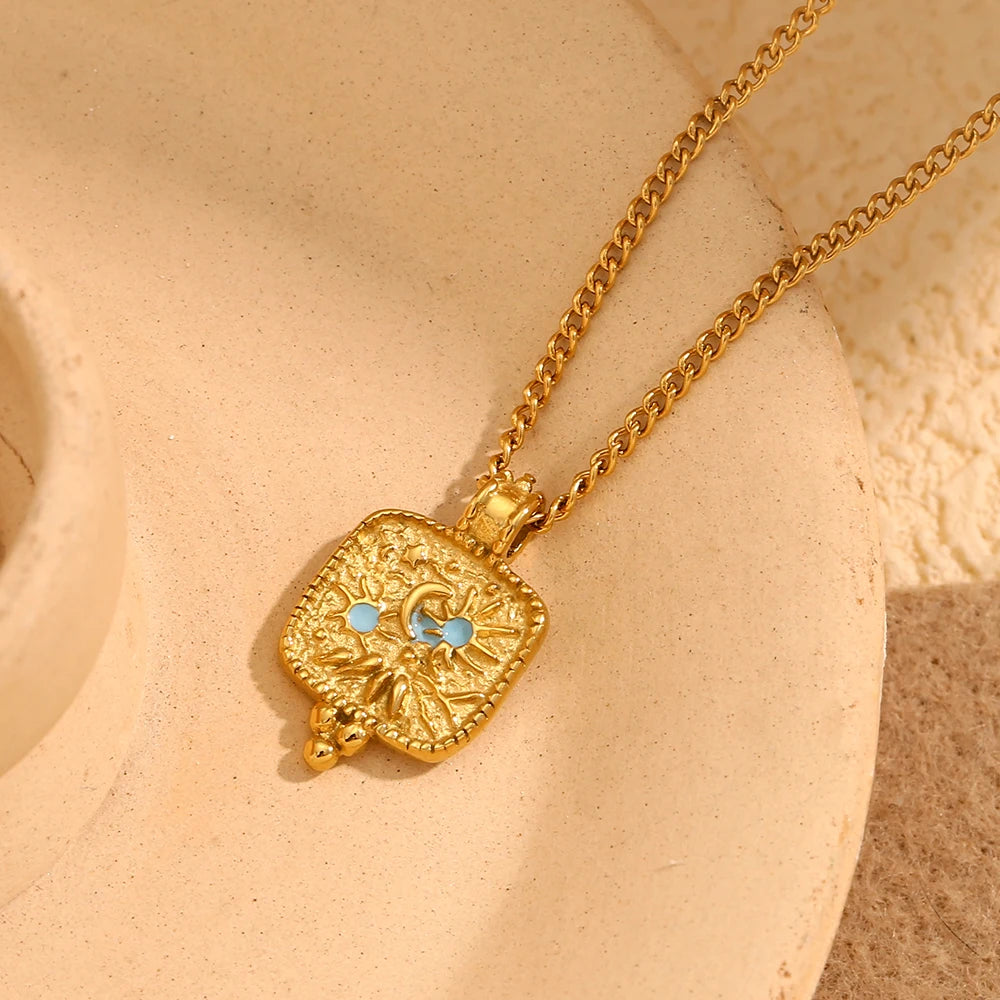 Sun Moon Star Necklace Ring