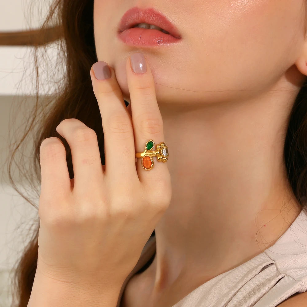 Zircon Bloom Ring