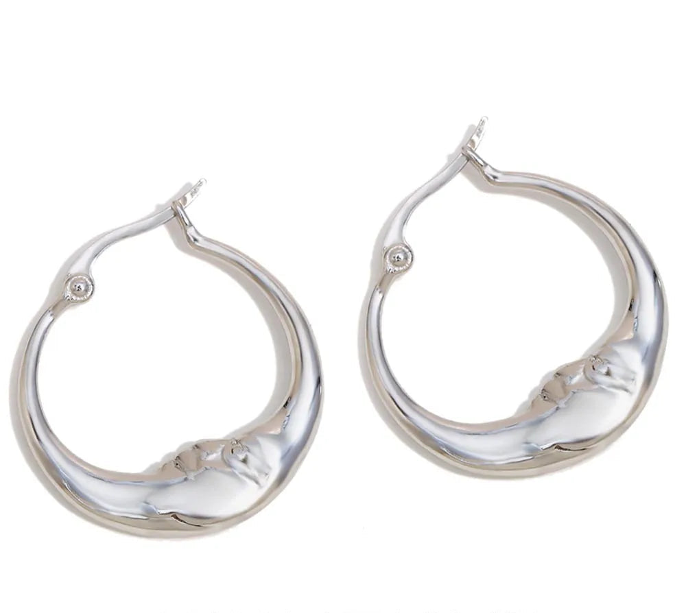 Lunar Hoop Earrings