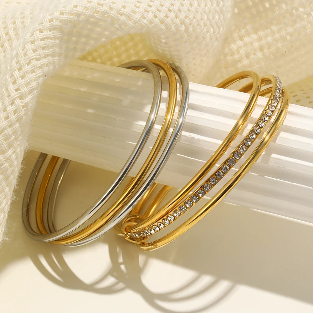 Triple Layer Zircon Bracelet