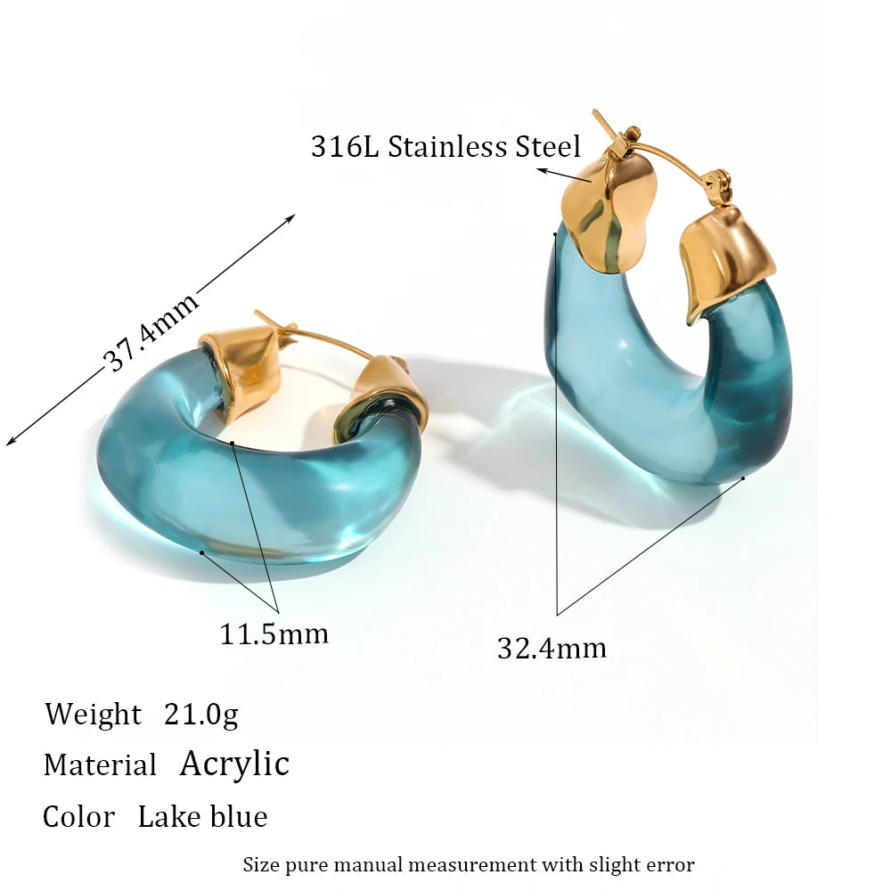 Acrylic Curve Earrings