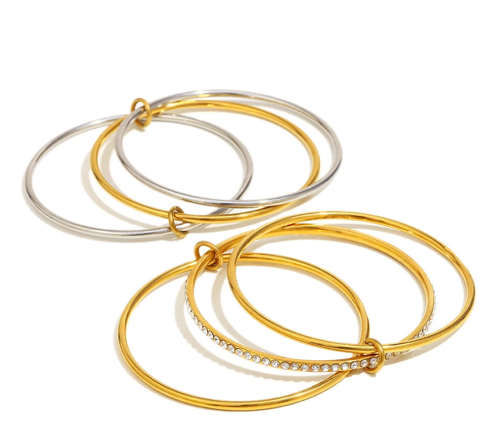Triple Layer Zircon Bracelet
