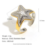 Starfish Charm Ring