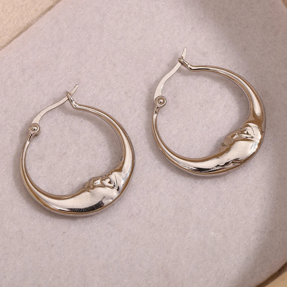 Lunar Hoop Earrings