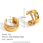 Halo Zircon Hollow Ear Clip
