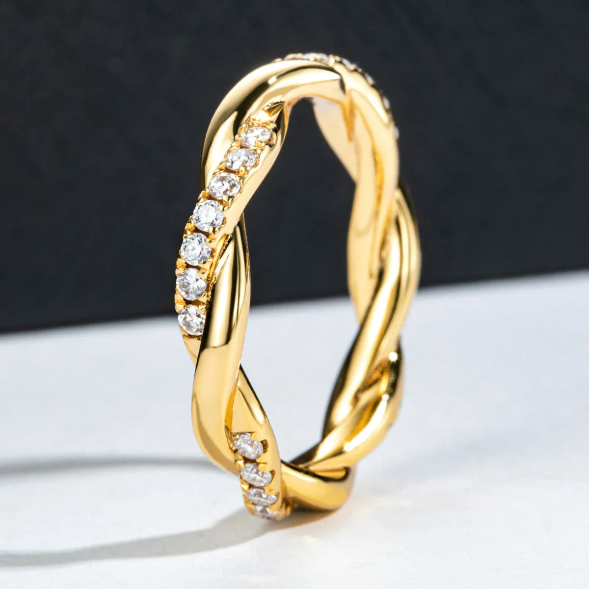 Anello Eternità Moissanite Infinity