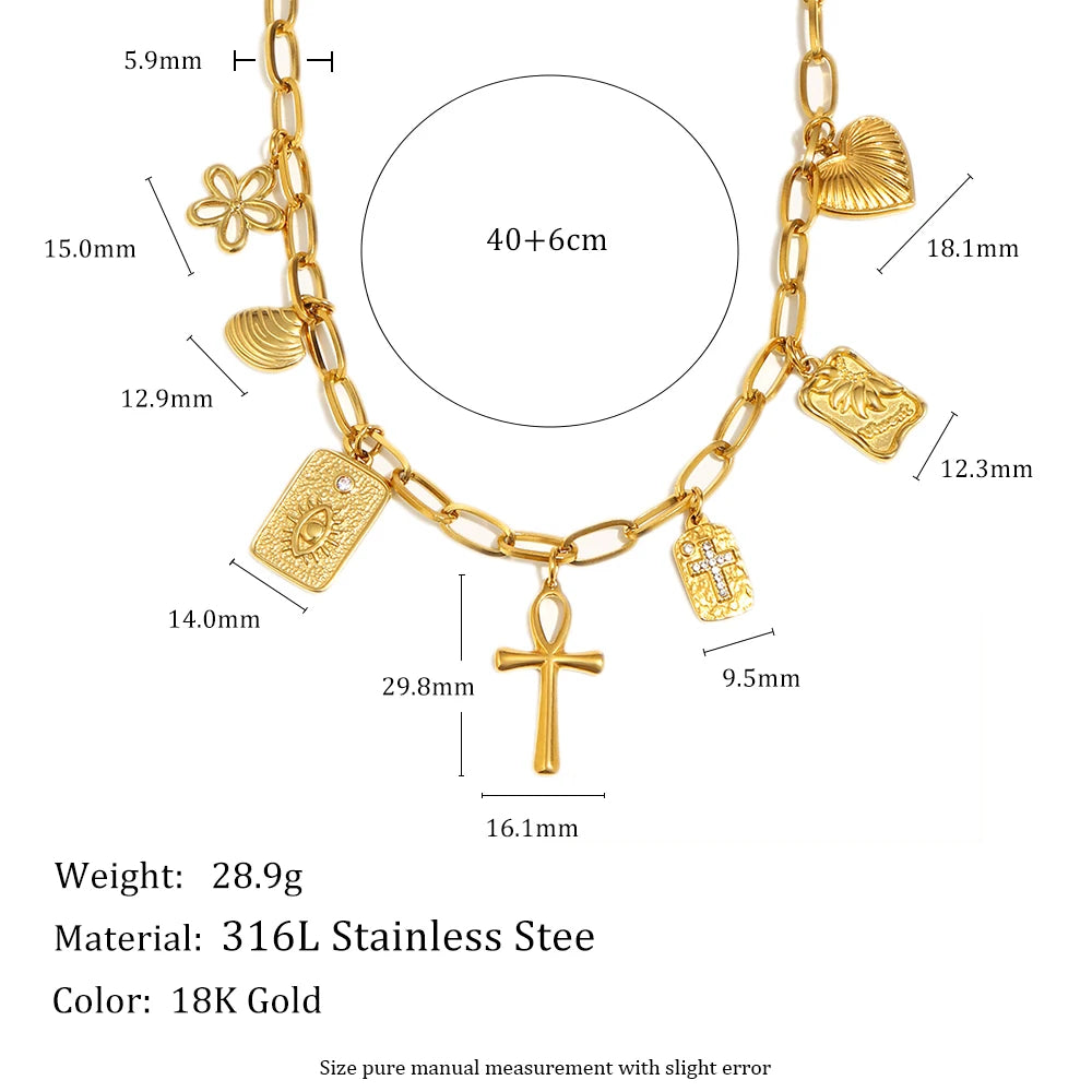Blossom Cross Necklace