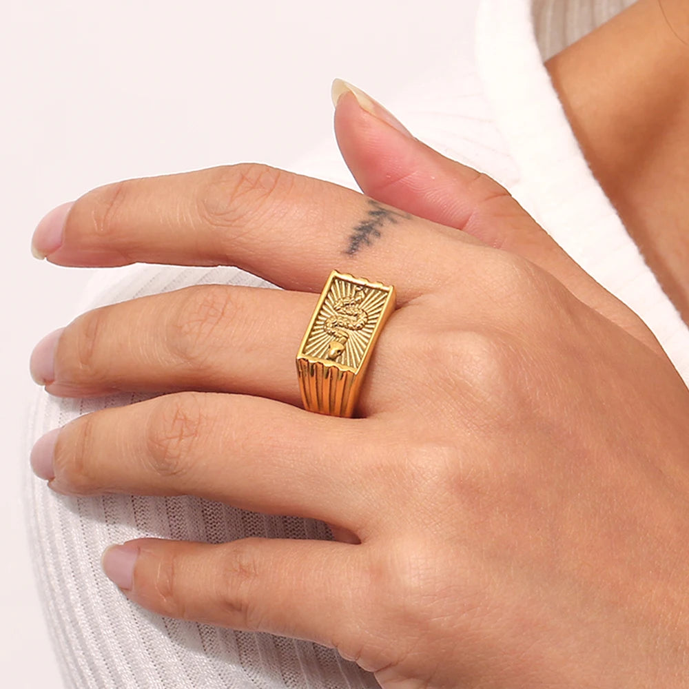 Serpent Square Ring