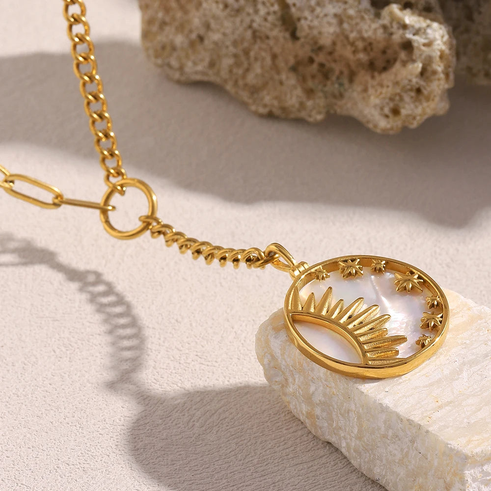 Shell Sun Star Necklace
