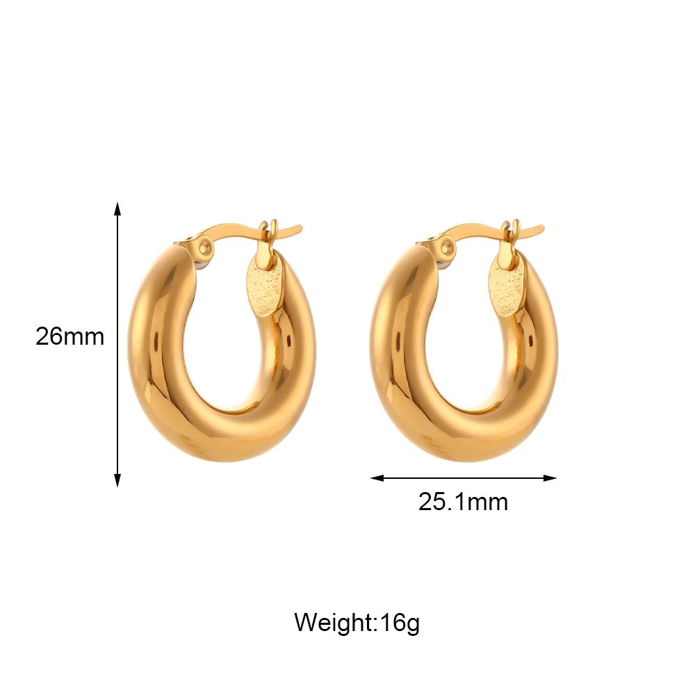 Minimalist Gold Hoops Set
