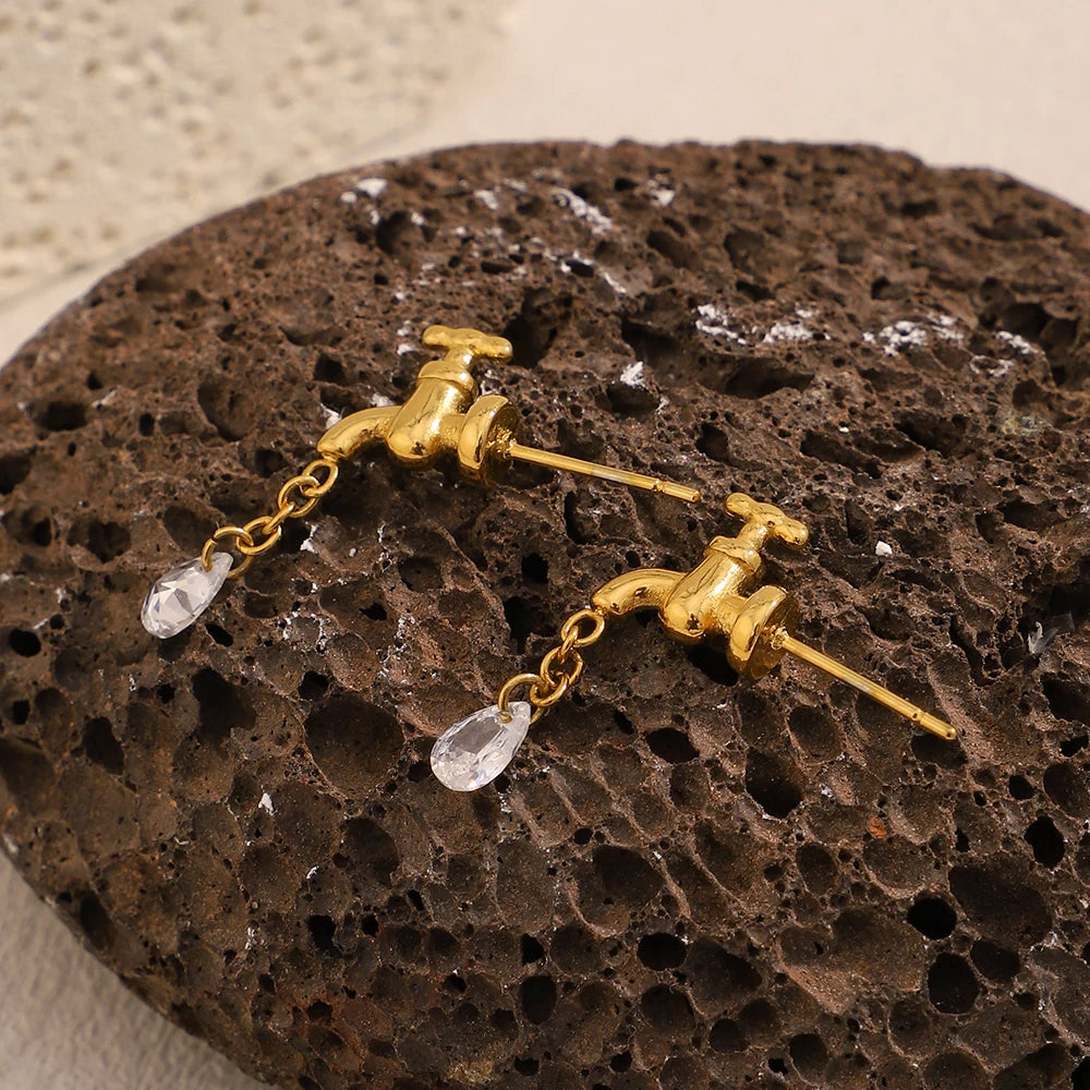 Waterdrop Zircon Earrings