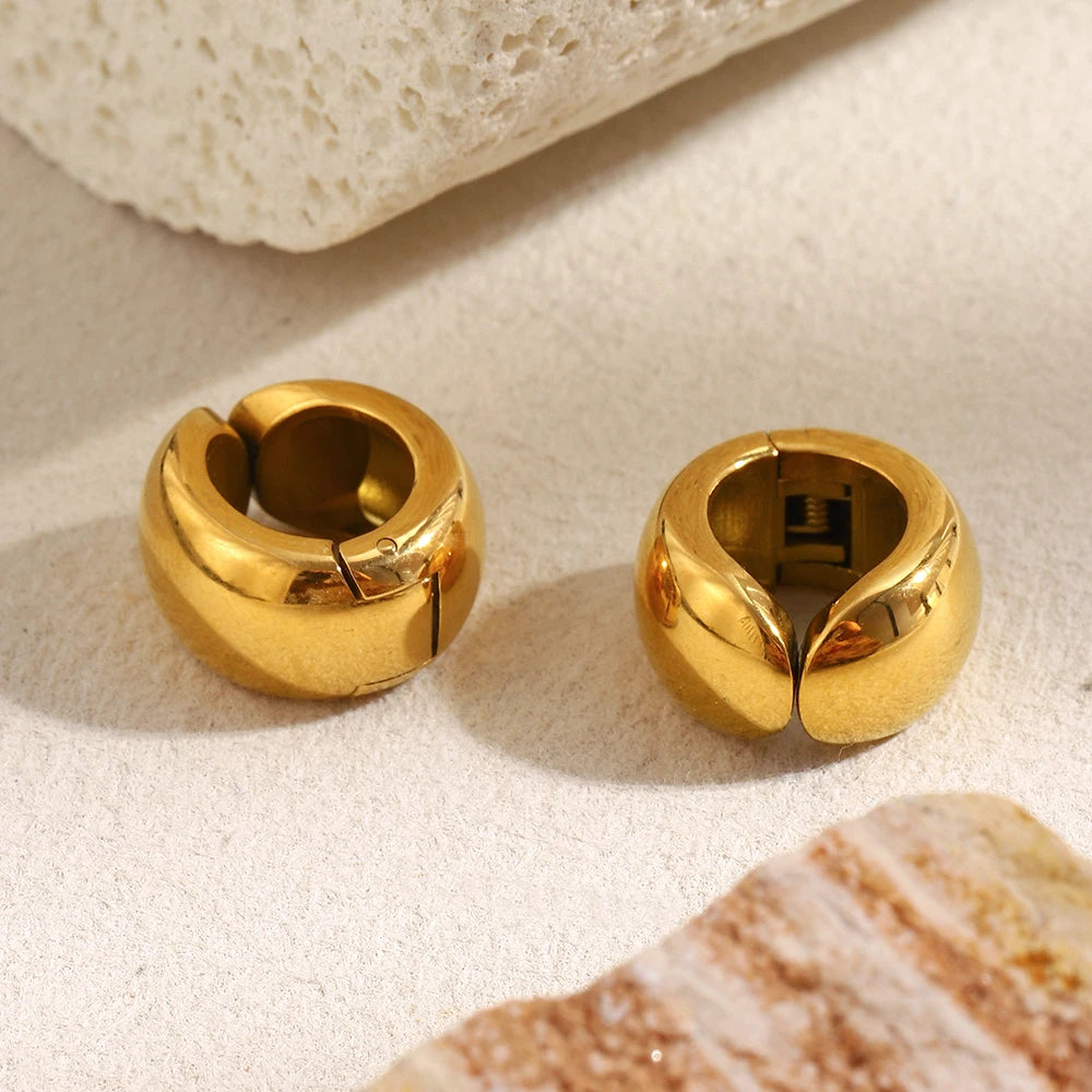 Mini Earclip with Wide Edge in 316L Stainless Steel