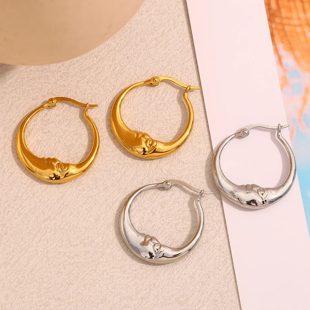 Lunar Hoop Earrings
