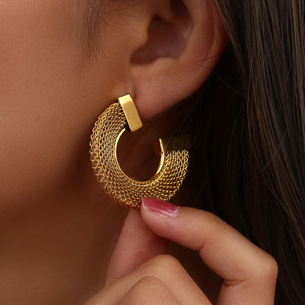 Mesh Statement Earrings