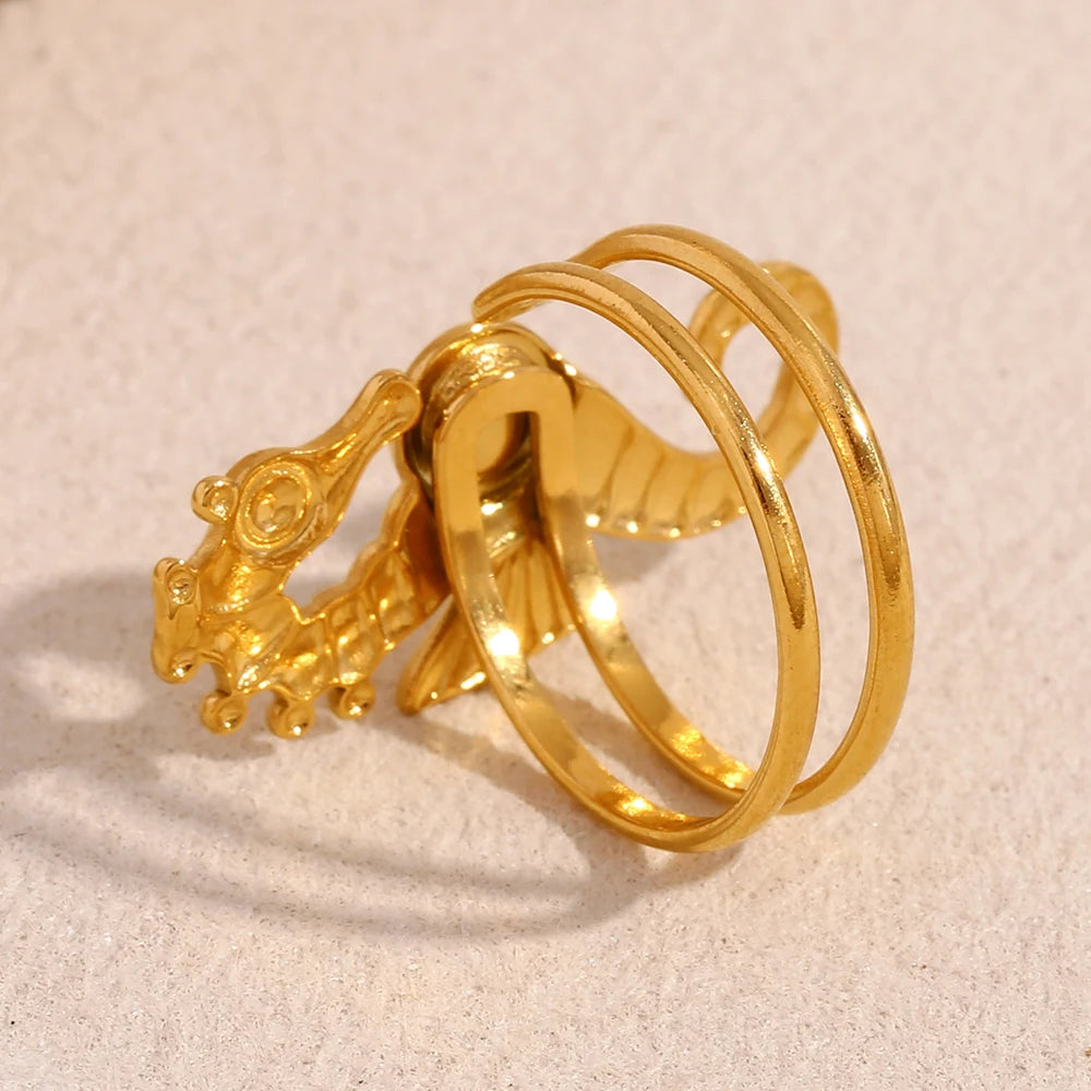 Seahorse Open Ring
