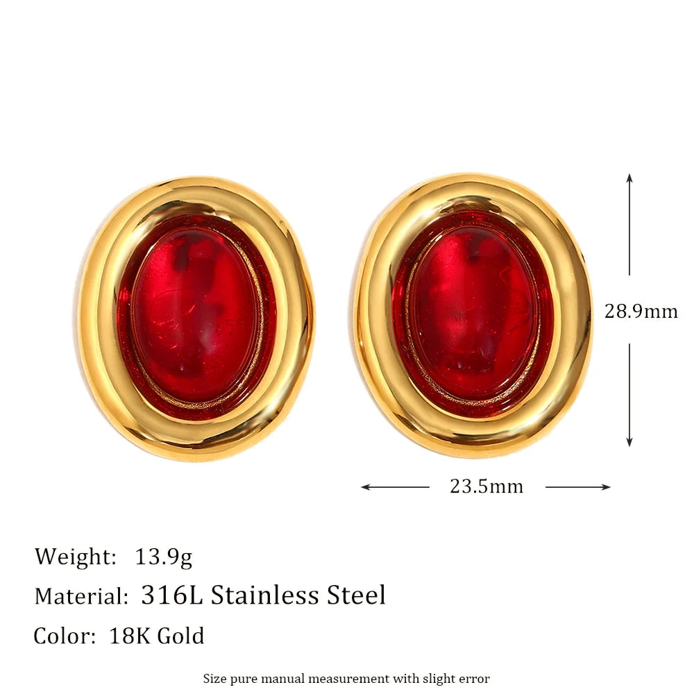 Oval Pure Studs