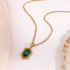 Hexa Emerald Necklace