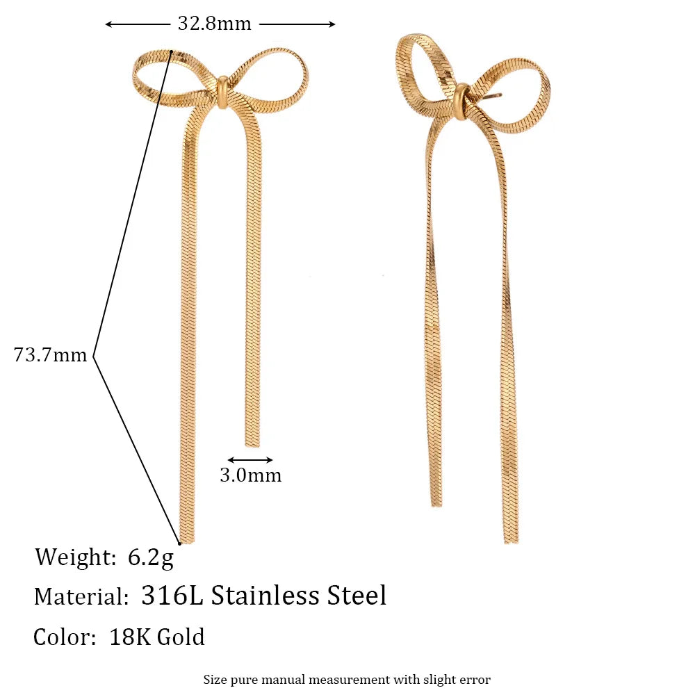 Bow Tassel Earrings