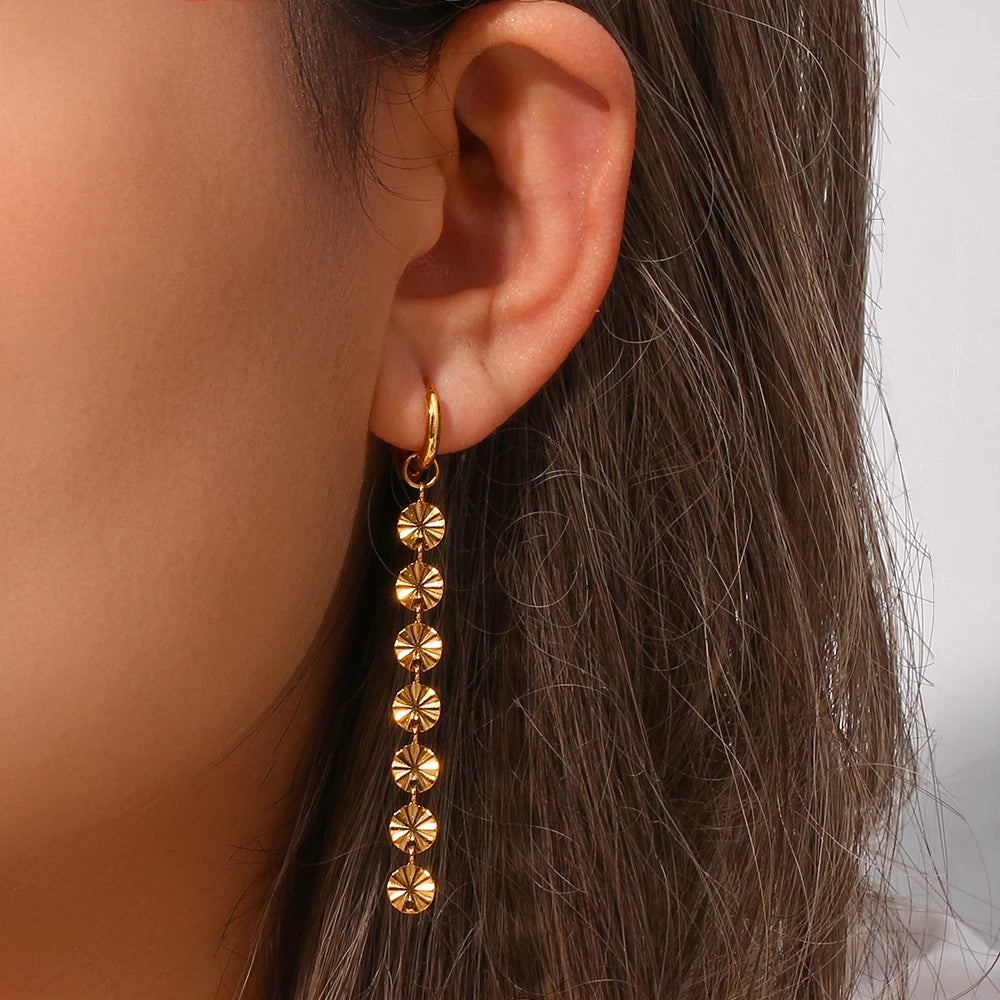 Snowflake Tassel Earrings