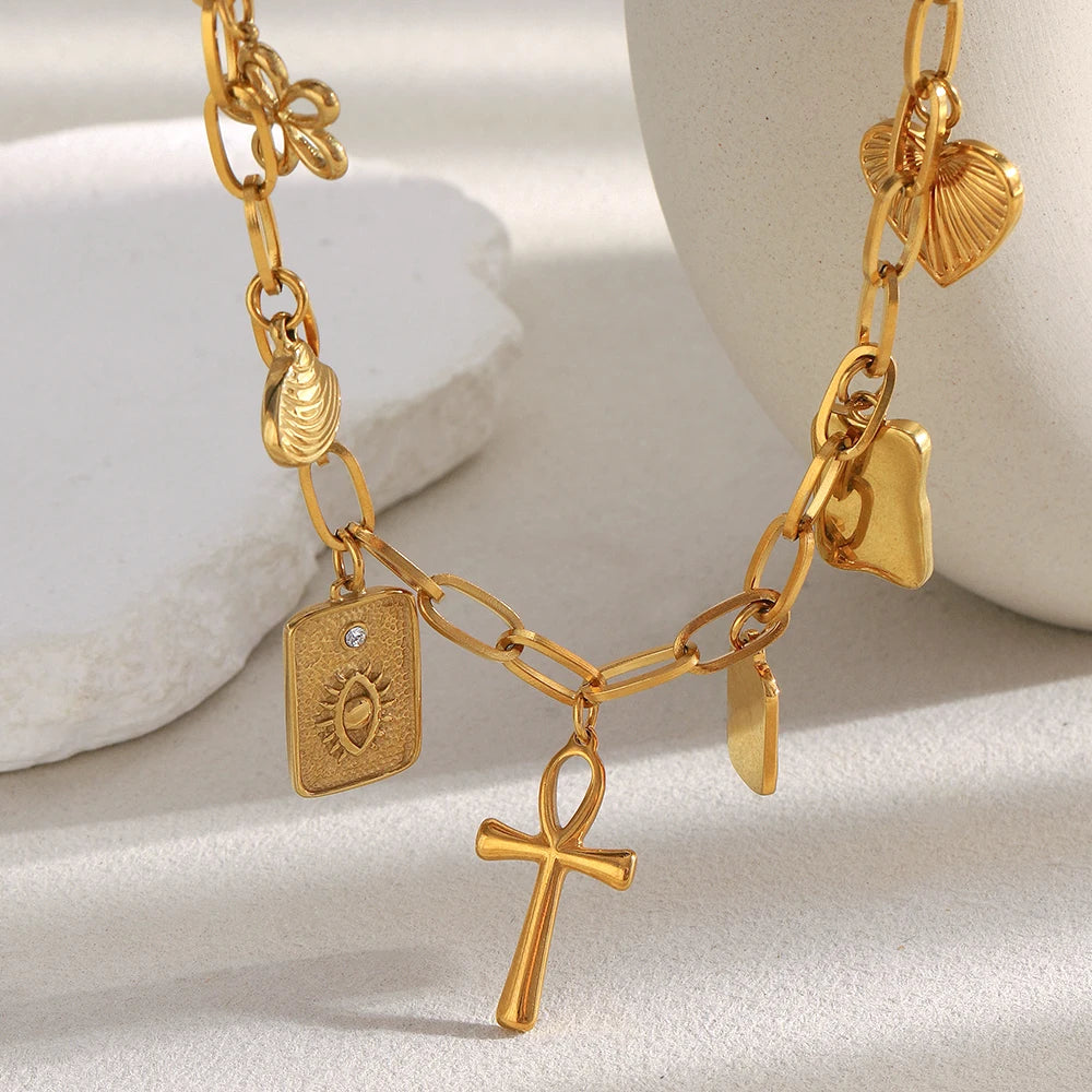 Blossom Cross Necklace