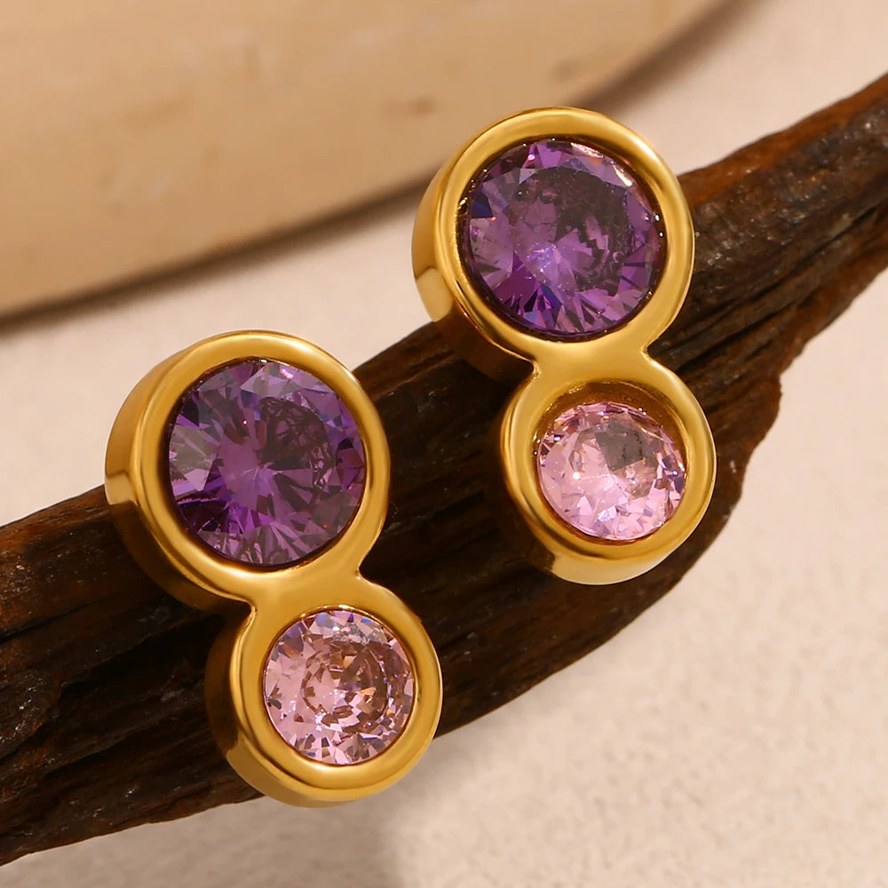 Infinity Zircon Mini Stud Earrings