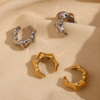 Geometric Stainless Steel Clip Earrings – New Trend