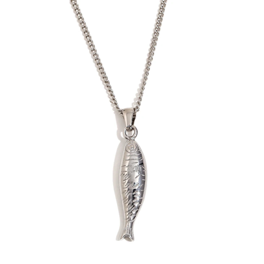 Y-Shaped Fish Pendant Necklace