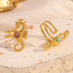 Seahorse Open Ring