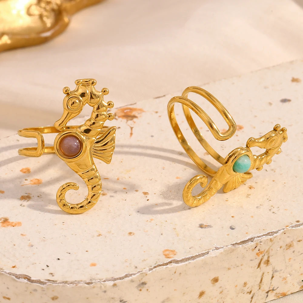 Seahorse Open Ring