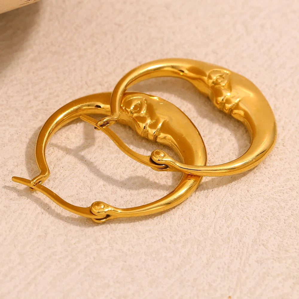Lunar Hoop Earrings