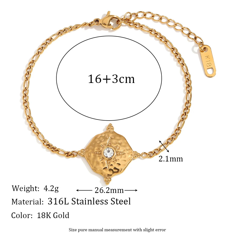 Vintage Star & Rudder Figaro Chain Bracelet